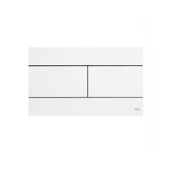 Placca dual cassetta incasso doppio scarico slim bianca 659041 Oli