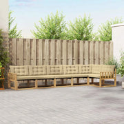 Set di divani da esterno 6 pz Bianco e Beige 3388731