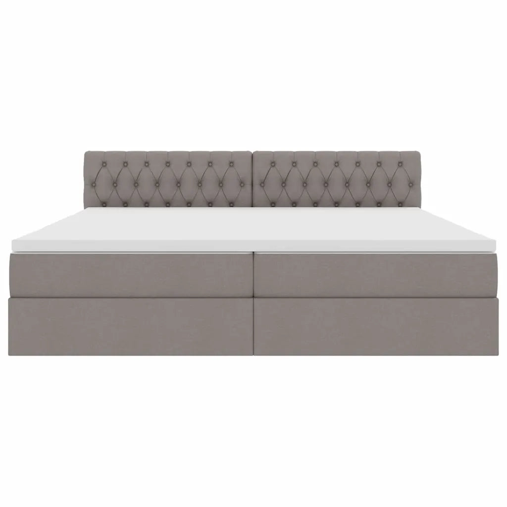 Letto con contenitore LED e materasso Tortora 200 x 200 cm