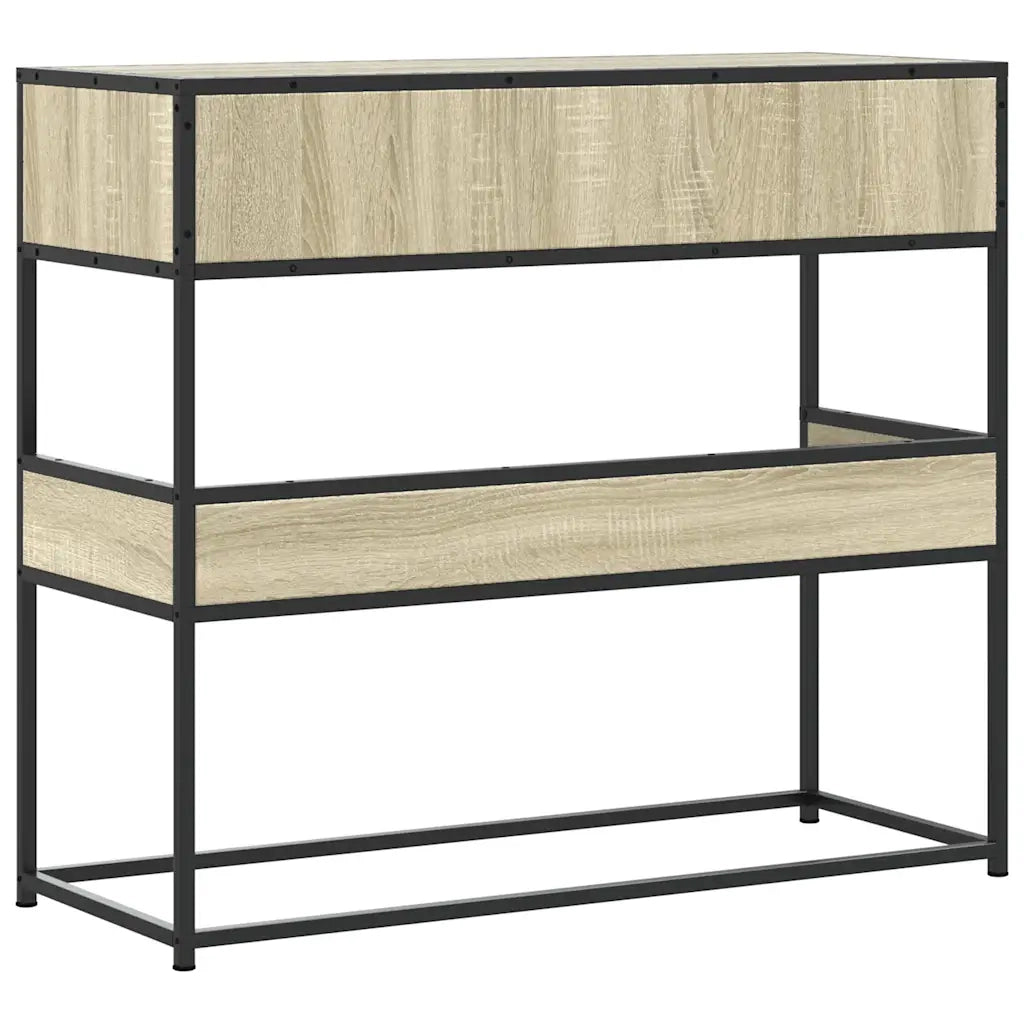 vidaXL Tavolo Consolle Rovere Sonoma 90x35x80 cm in Legno Multistrato