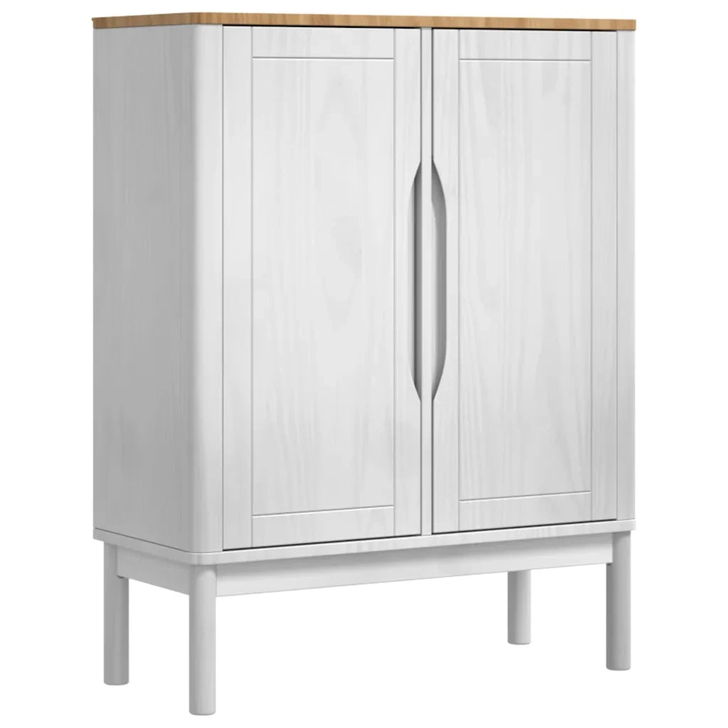 Credenza FLORO Bianco 70 x 30 x 70,5 cm Legno di Pino Massello 42011248