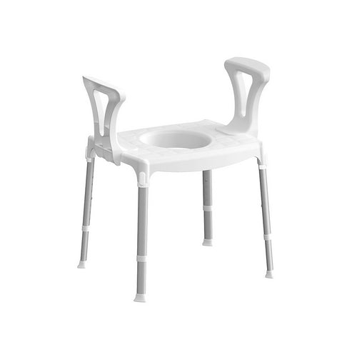 SEDIA COMODA CON BRACCIOLI- Bianco- DH- pezzi 1