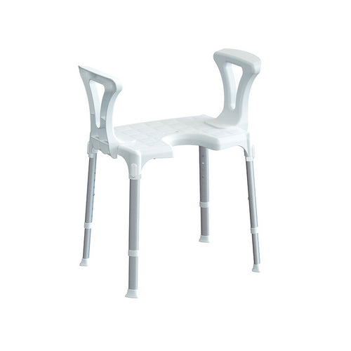 SEDIA DA DOCCIA CON APERTURA E BRACCIOLI- Bianco- DH- pezzi 1