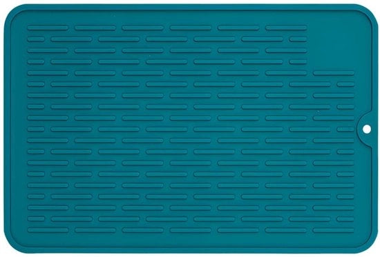 Mat di asciugamento in silicone - Resistente al calore - Ripiegabile - Spaziale - 20x30 cm - Fori di appoggio per una facile conservazione - Asciugamano ad asciugare