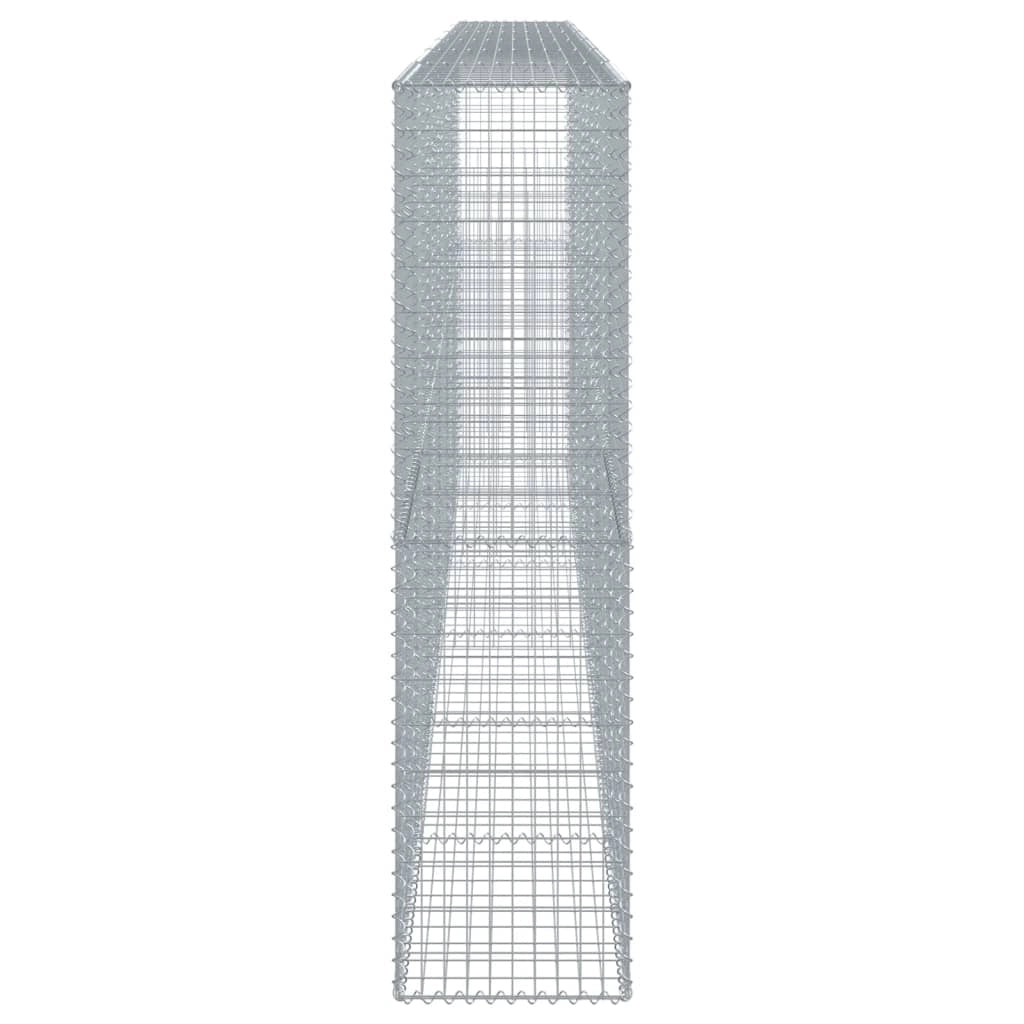 Gabbione recinto a gabbia muro di contenimento con coperchio 600 x 50 x 200 cm ferro zincato argento 02_0040185