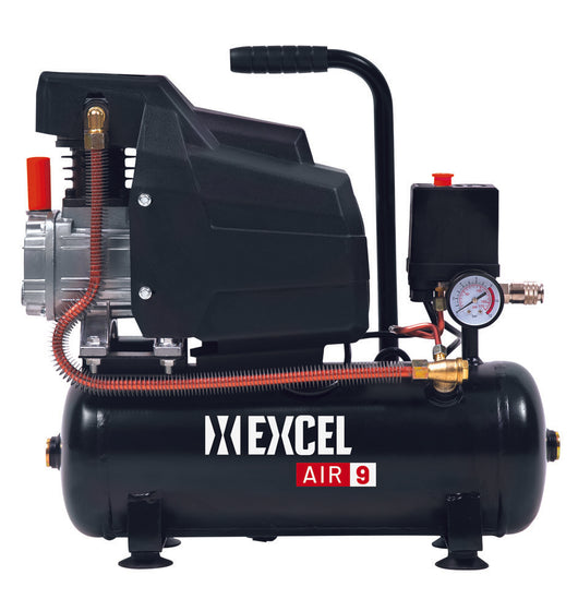 COMPRESSORE COASSIALE LUBRIFICATO A OLIO AIR 9 LT.9 MONOFASE    EXCEL