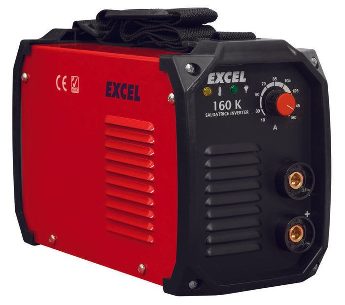 SALDATRICE ELETTRICA INVERTER 160K  mm.310x200x140h.  peso kg.4.3    EXCEL