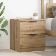 Armadio da Notte 2 pcs Rovere artigianale 45 x 39 x 50cm