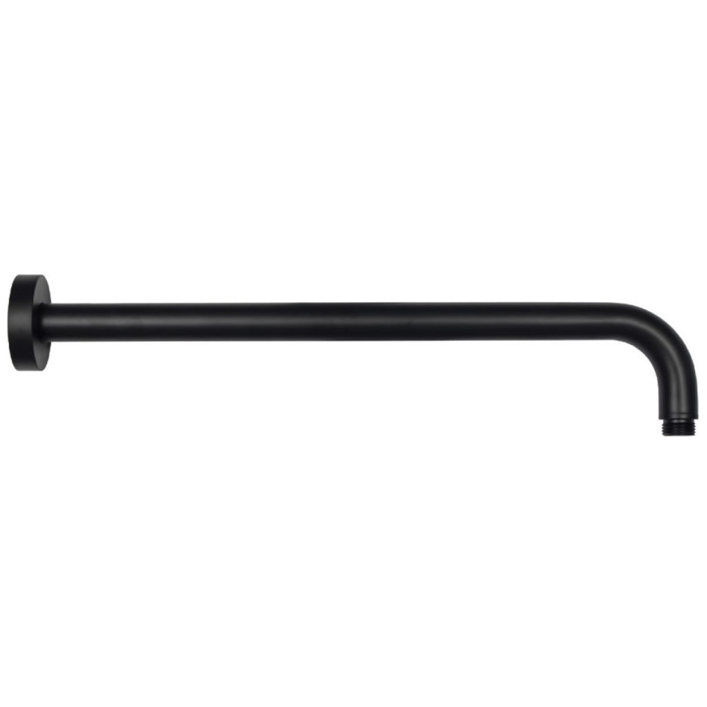 Braccio doccia tondo in ottone nero opaco  Cm 30 - nero opaco  Rubinetteria paffoni spa