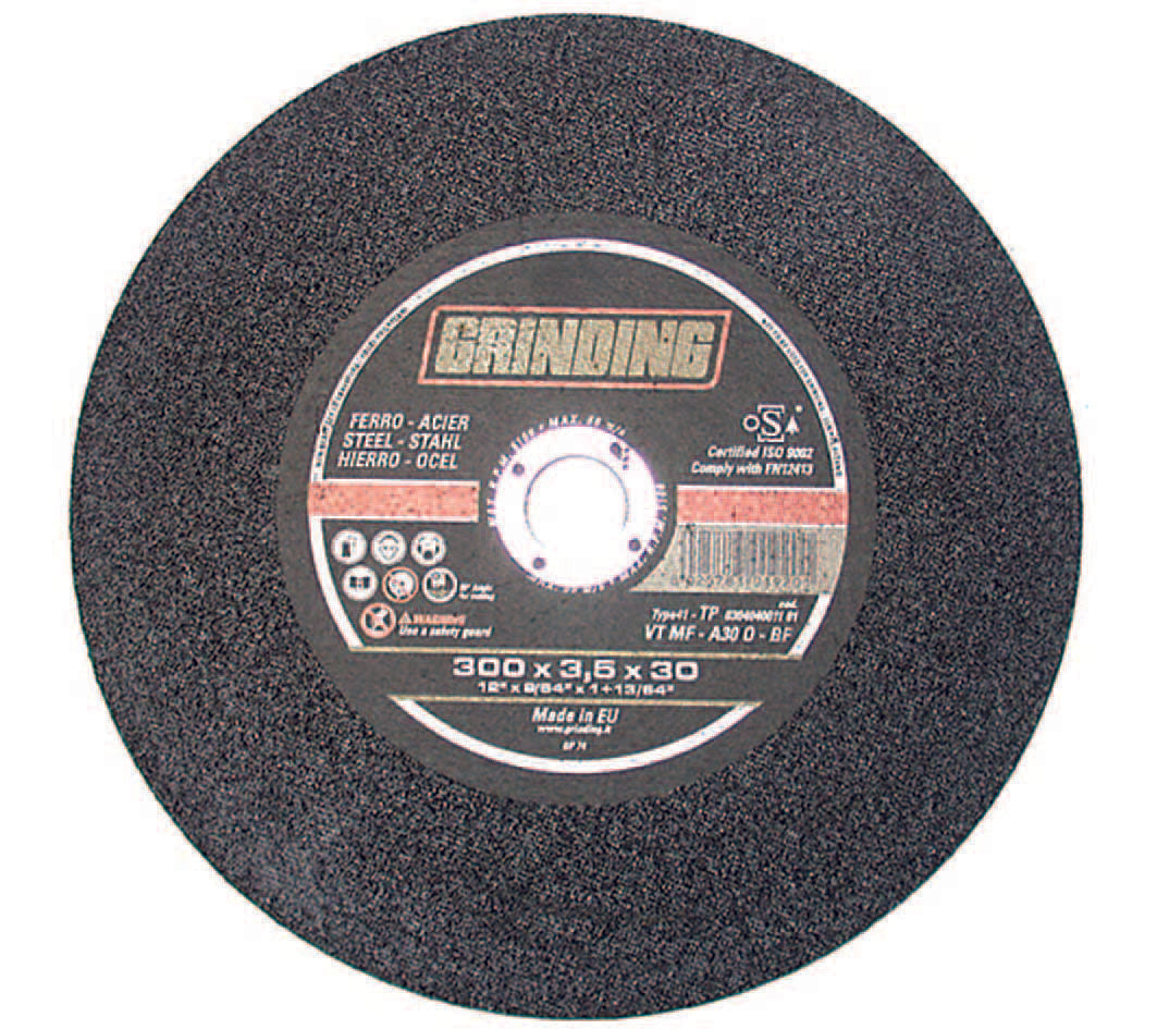 DISCHI DA TAGLIO PER TRONCATRICI CENTRO PIANO PER FERRO- - ø mm.350x3,0 foro 25 per ferro - 5 pezzi GRINDING