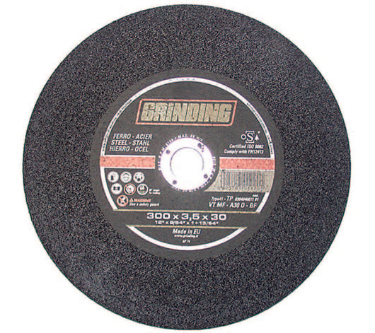 DISCHI DA TAGLIO PER TRONCATRICI CENTRO PIANO PER FERRO- - ø mm.350x3,0 foro 25 per ferro - 5 pezzi GRINDING