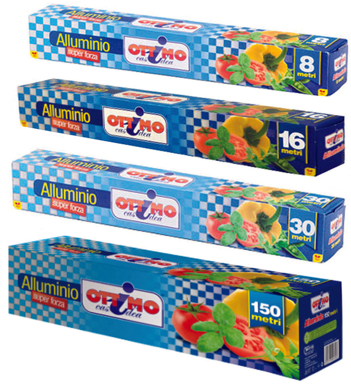 ALLUMINIO IN ROTOLO- - mt.150, larghezza mm.290 - 9 pezzi OTTIMO