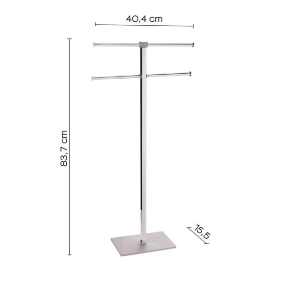 Piantana portasciugamani acciaio inox e resine termoplastiche serie Rainbow Gedy RA31 Tortora Chiaro