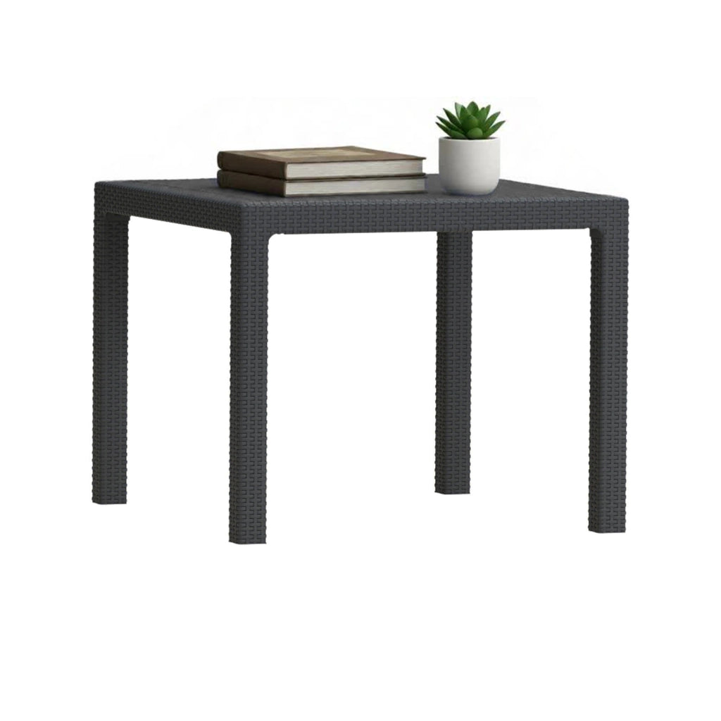 Tavolo da esterno Terrace, Base per picnic, Piano da pranzo da giardino, Banco outdoor multiuso, 95x95 h75 cm, Antracite