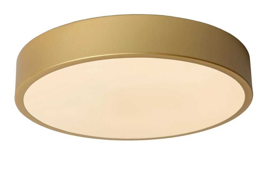Plafoniera LED Lucide UNAR Ø30 18W oro dimmerabile