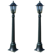 Set di 2 lampade da giardino 105 cm creano un'atmosfera accogliente e sicura stile moderno alluminio verde scuro 02_0055081