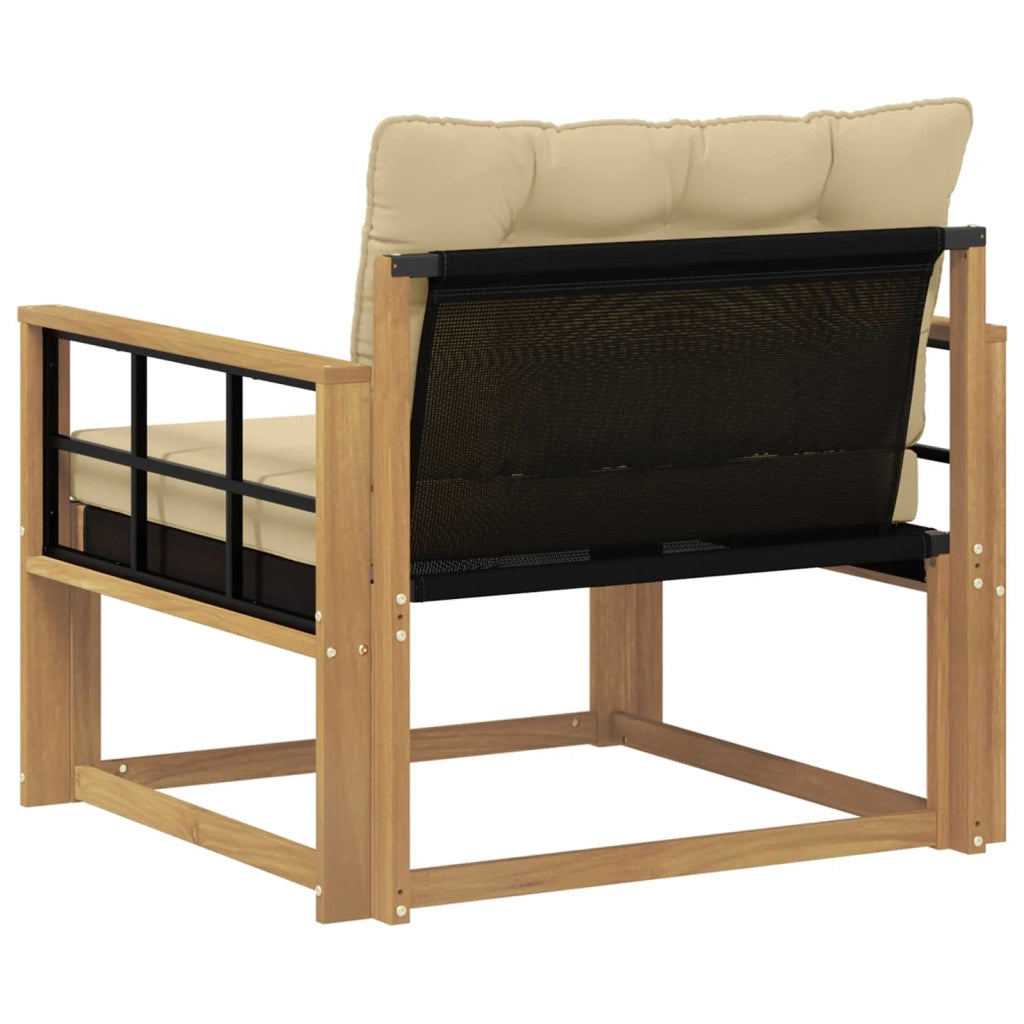 Set di divani da esterno-Sofa da giardino Legno di Acacia Massello e Textilene 984043
