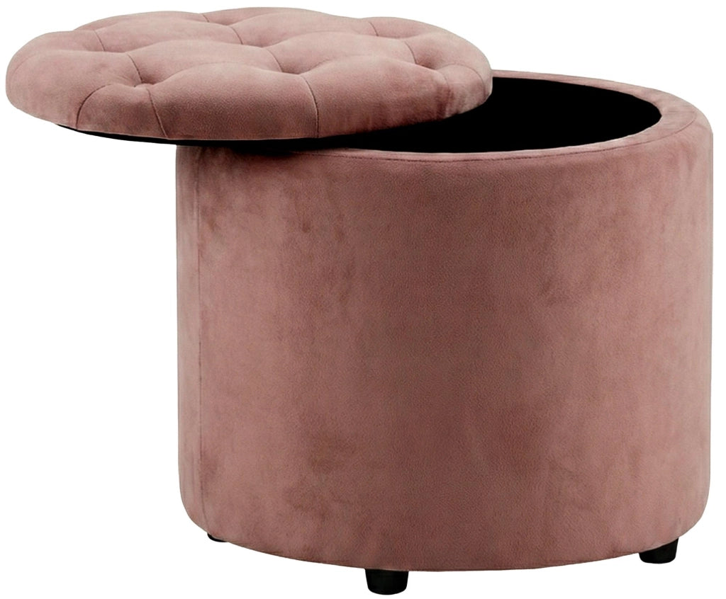 Pouf Contenitore Pantin In Velluto rosa