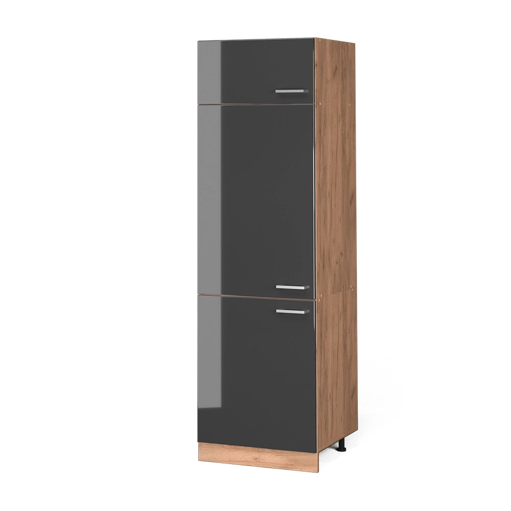 Vicco Armadio frigorifero Antracite lucido 60 cm