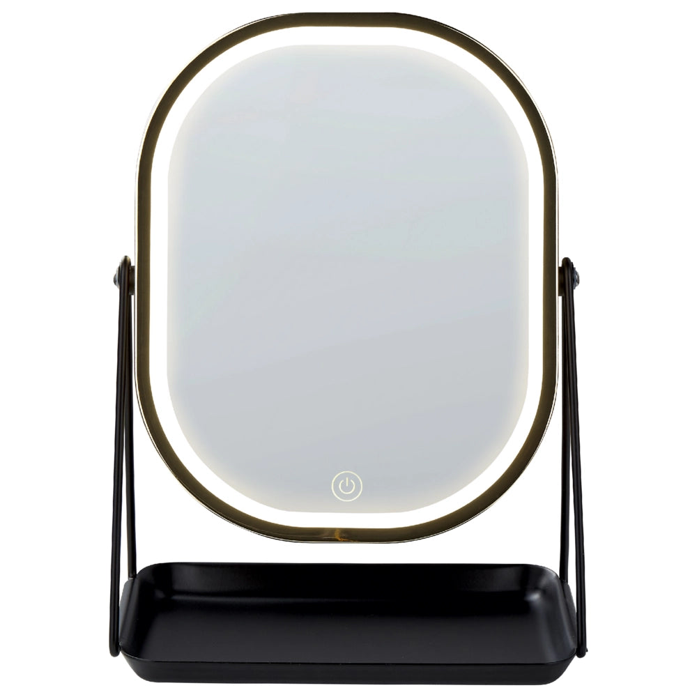 Specchio LED make up da tavolo 20 x 22 cm color oro bagno camera da letto moderno