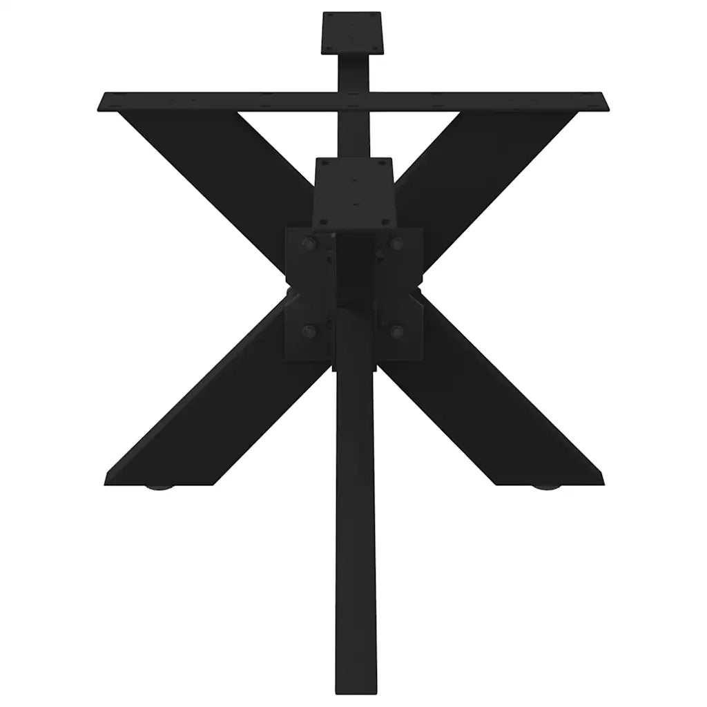 Gamba per tavolino da caffè a forma di ragno nera 98x58x(42-43) cm in acciaio 4013108