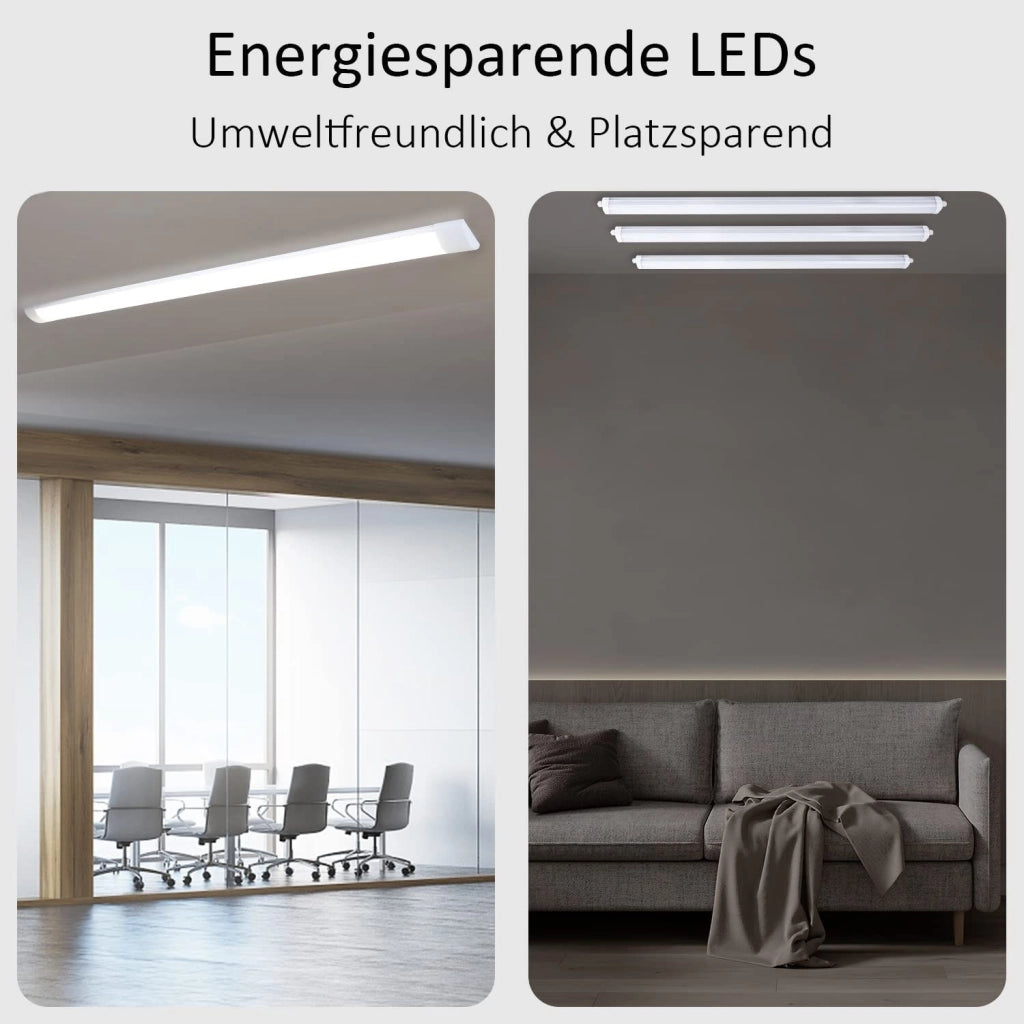ZMH Lampada da soffitto base tubo LED piatto bianco neutro