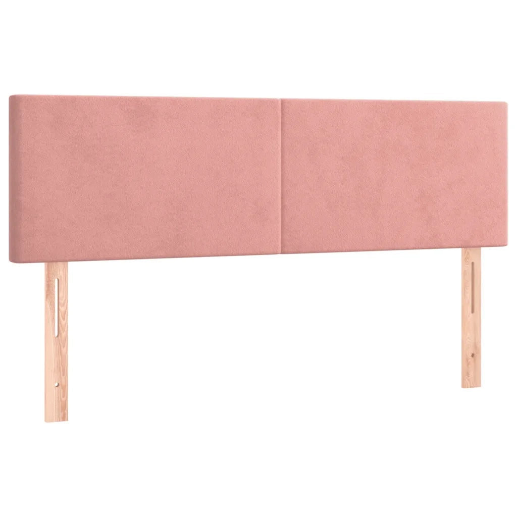 Giroletto a Molle con Materasso Rosa 140x190 cm in Velluto 3127372