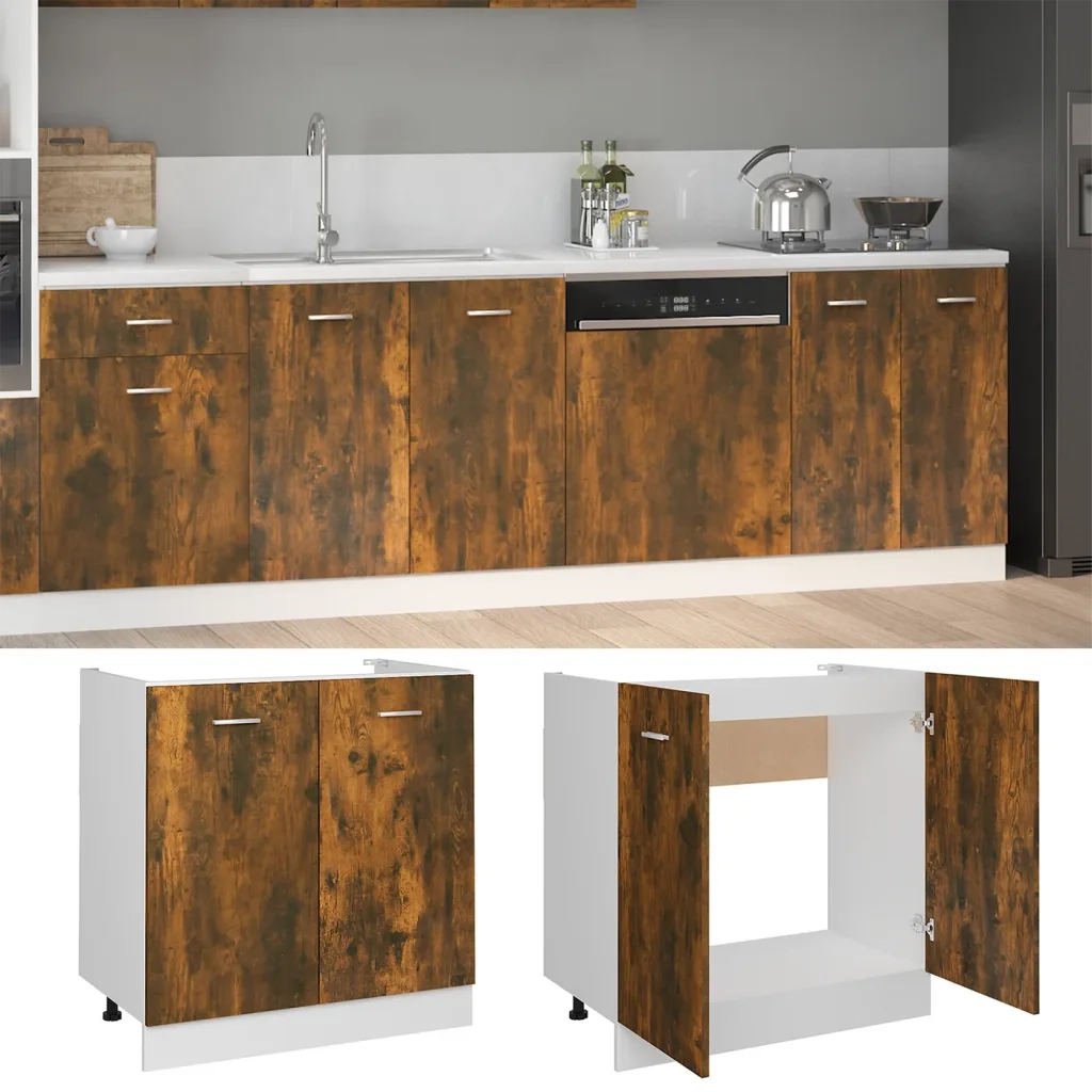 Mobile Sottolavello “Lyon” Rovere Fumo 80x46x81,5 cm 815564