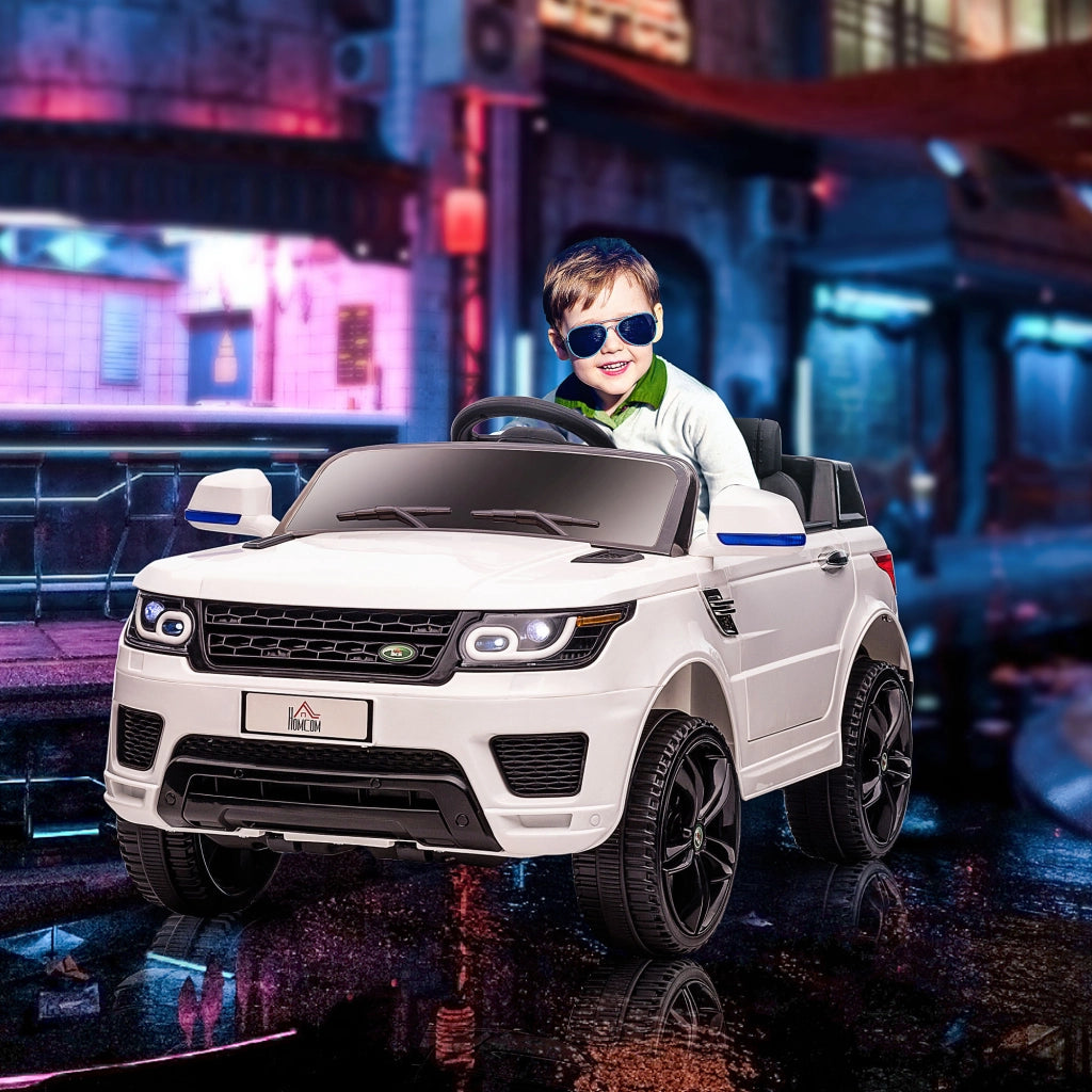 Auto elettrica per bambini ¨C zephmum ¨C bianco, 12V, doppio motore