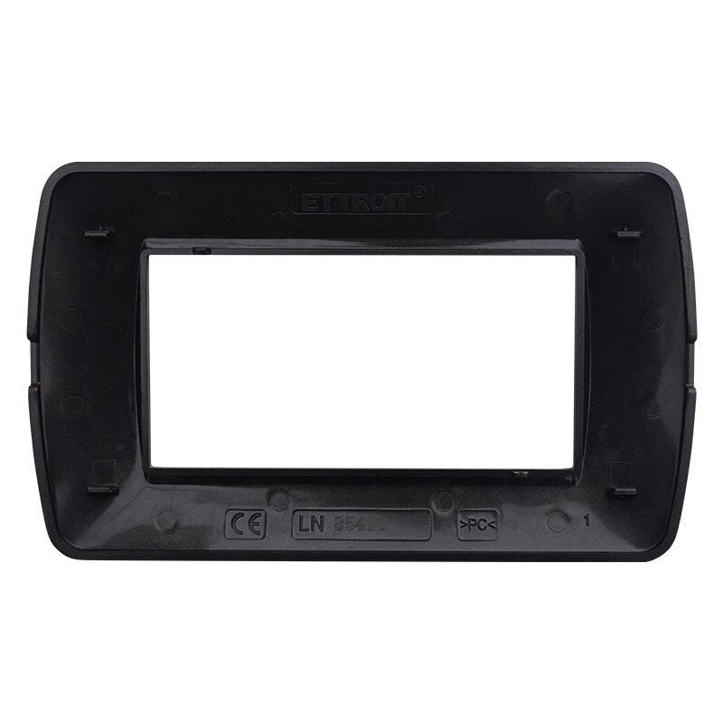 Placca Plastica Serie Space 4P Colore Bronzo Satinato Compatibile Con Bticino Living Light