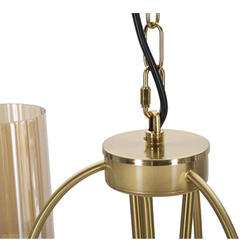 Lampada a Sospensione VKH80, Oro, Metallo, 60x60x103 cm