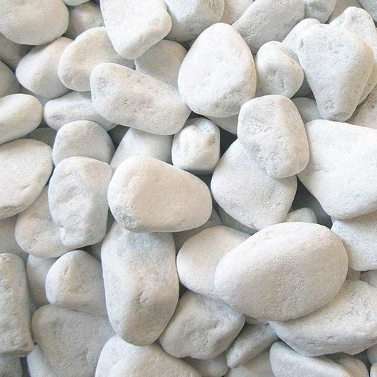 Ciottoli bianco valle d'itria pietre naturali decorativi giardini aiuole vasi *** misura 15/25, formato 5 kg, confezi...