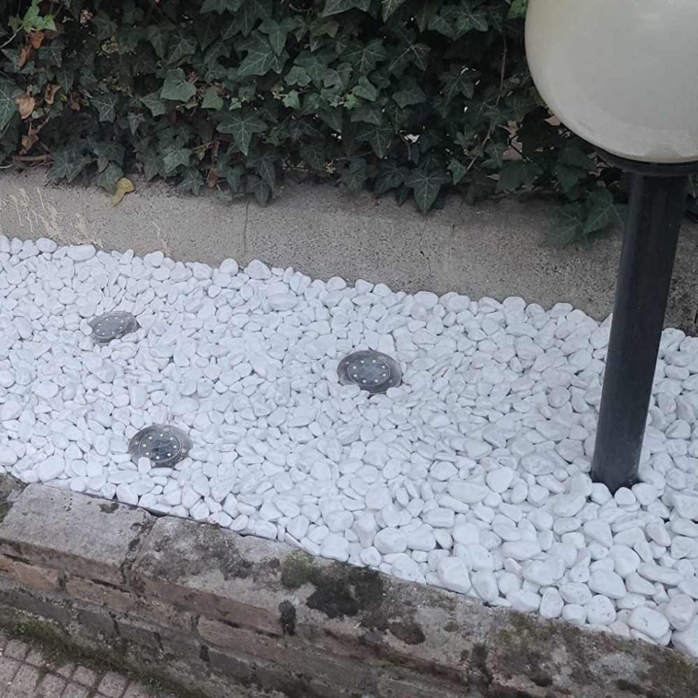 Ciottoli bianco valle d'itria pietre naturali decorativi giardini aiuole vasi *** misura 15/25, formato 5 kg, confezi...