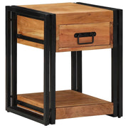 Comodino | Armadio da Notte | Mobiletto da notte 40 x 40 x 50 cm Legno di Acacia Massello