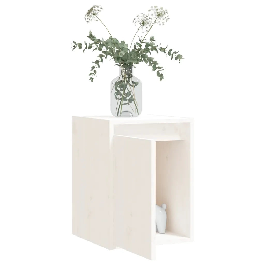 Pensile Bianco 30x30x40 cm in Legno Massello di Pino cod mxl 33280