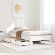 Letto senza Materasso Bianco 90x190 cm in Legno Massello Pino 3301732