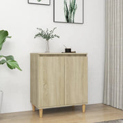 Credenza con Gambe Legno Massello Sonoma 60x35x70cm Multistrato 806070