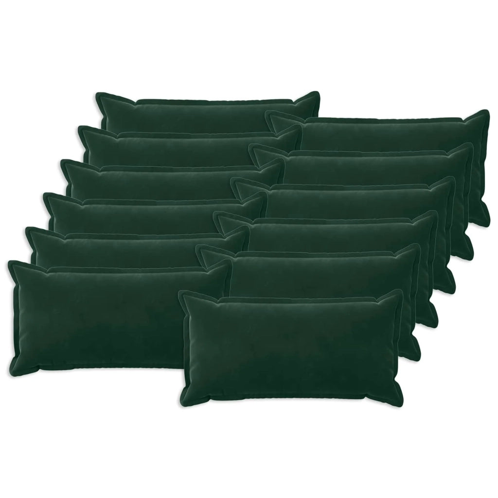 Cuscino con cuscino HOUTEN 12 pz Verde Scuro Velluto 933861
