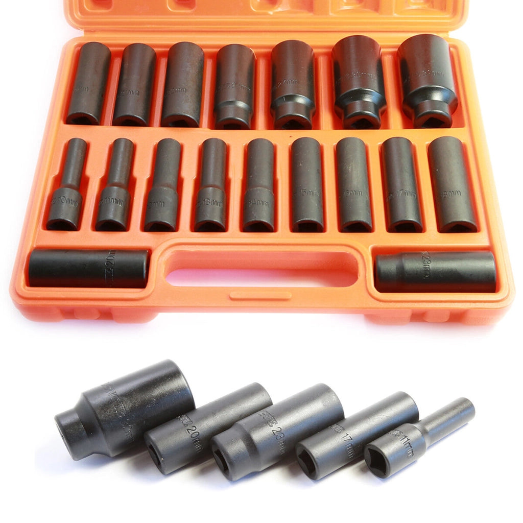BUSSOLE BOCCOLE PER PISTOLA AVVITATORE PNEUMATICO SET 18PZ DA 1/2'' DA 10 A 32MM