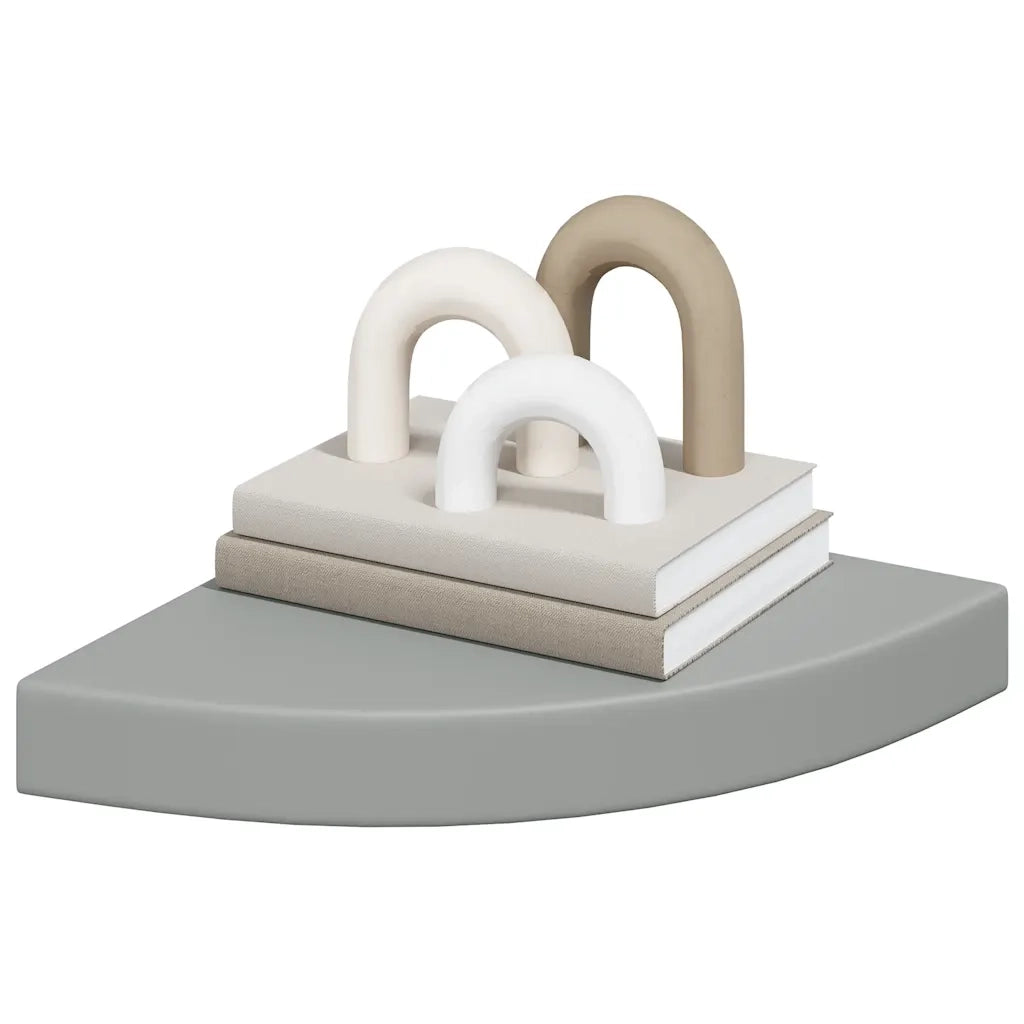 Scaffali Angolari a Parete 2 pz Grigi 25x25x3,8 cm MDF cod mxl 32751