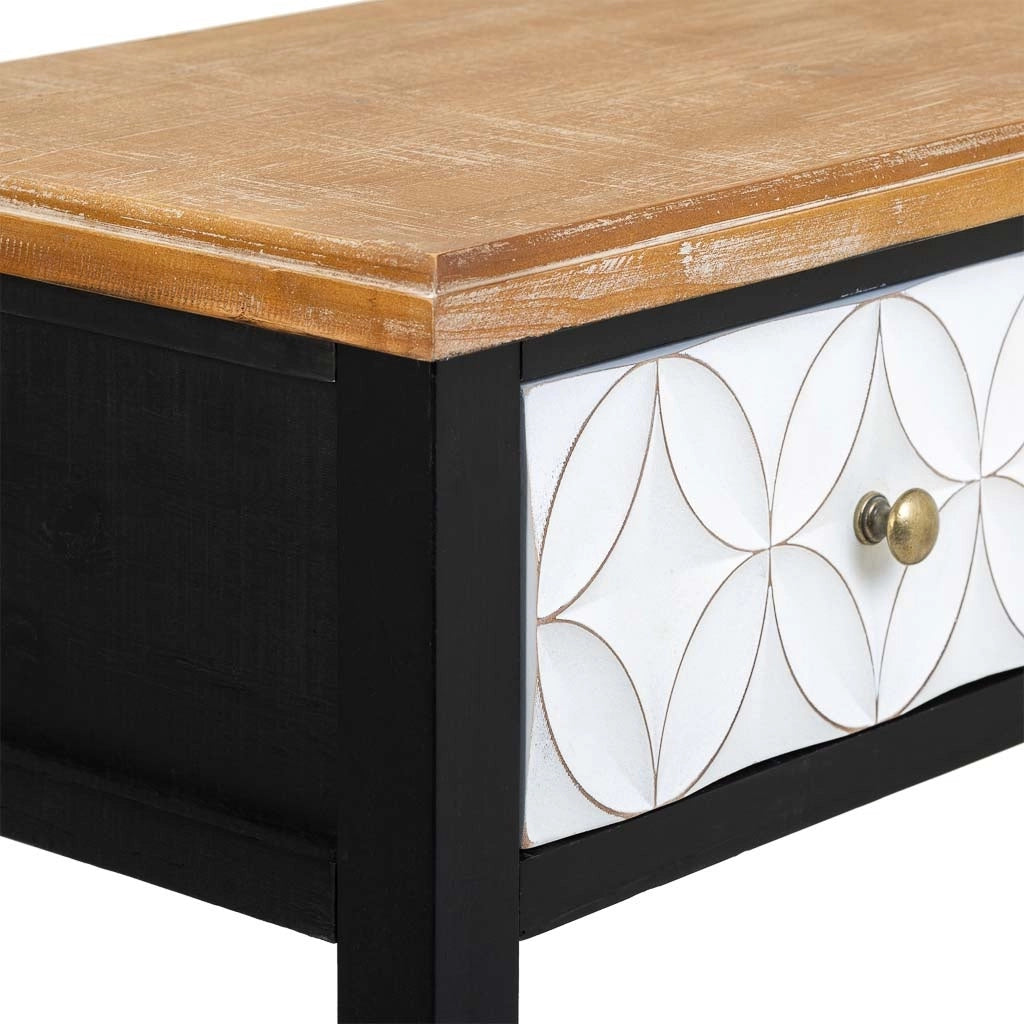 Mobile da ingresso in legno con 3 cassetti 120x40x81
