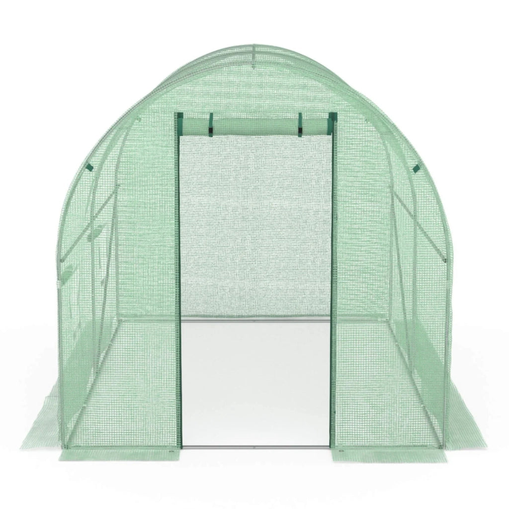 IDMarket - Telone di ricambio per serra da giardino a tunnel da 6 m² (3 x 2 x 2 m), resistente ai raggi UV, con porta e finestre, modello R