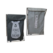 Trade Shop - Cesto Porta Biancheria In Tessuto Bagno Lavanderia Porta Pieghevole 65 X 39 X 31 Cm -