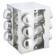 Kinghoff KH-4008 Porta spezie girevole in acciaio inox con 12 contenitori