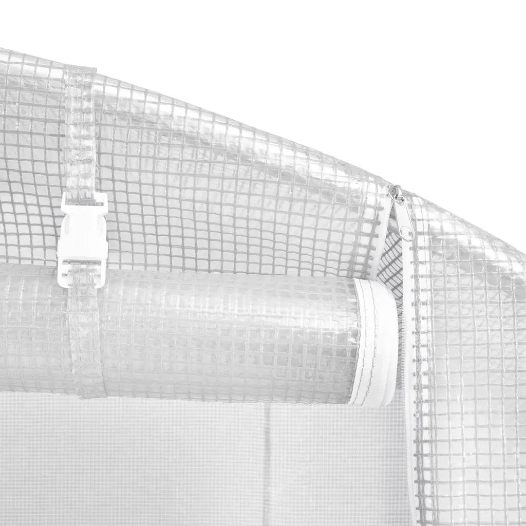 Serra con Telaio in Acciaio Bianco 32 m² 16x2x2 m 3188034