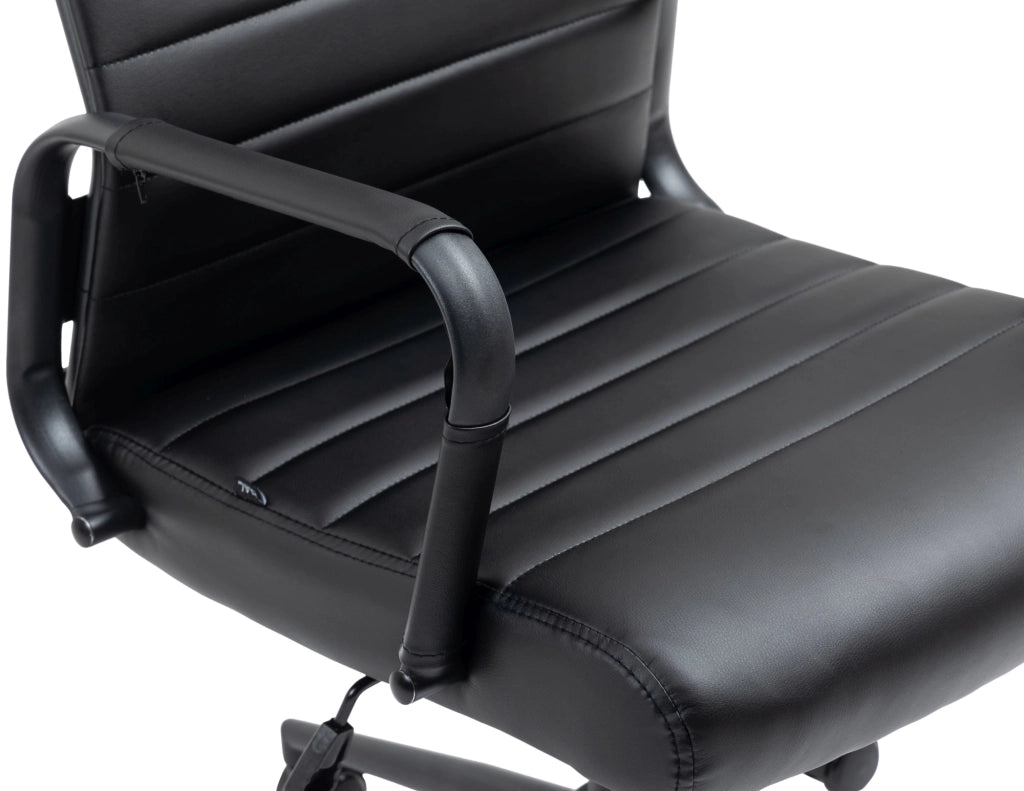Sedia ufficio Kolumbus in similpelle nero/nero