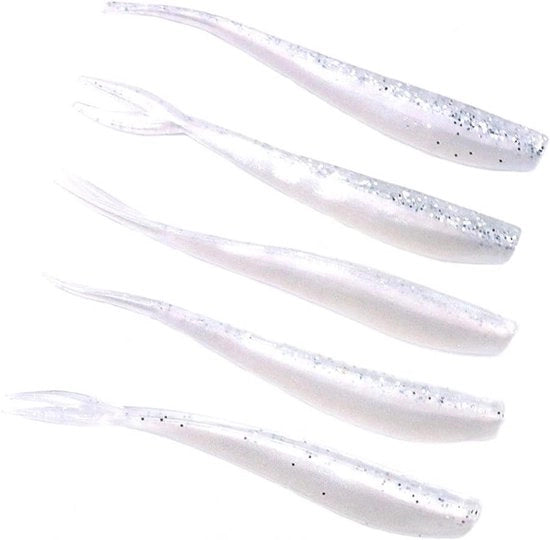 Lancio a pelo plus - Kunstaas zucchero per pesca al basso e trota - 50 pezzi - Bianco 70mm.