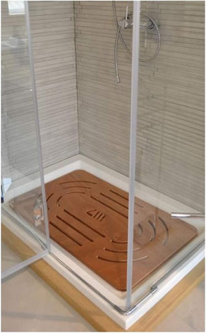 Pedana piatto doccia rettangolare antiscivolo legno marino okumè castel merlino