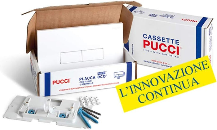 Nuova Placca cassetta eco slim cromata sostituisce 80005710 pucci 80179562
