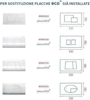 Nuova Placca cassetta eco slim cromata sostituisce 80005710 pucci 80179562